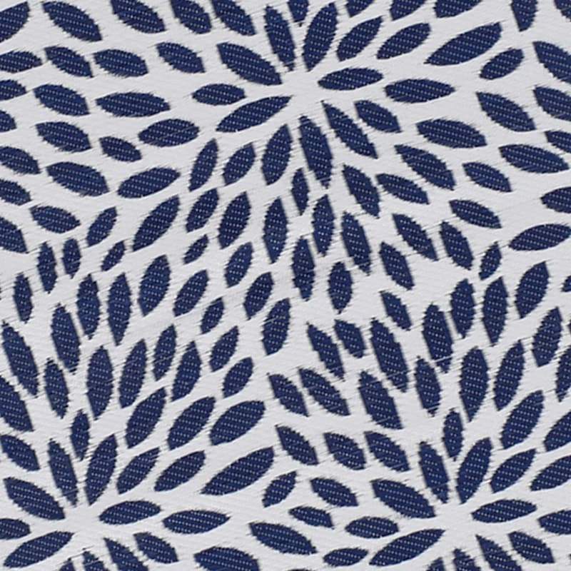 Navy Blue Floral Plastic Outdoor Area Rug, 5x7 3 Navy Blue Floral Plastic Outdoor Area Rug, 5x7 - Image 3