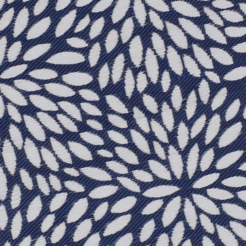 Navy Blue Floral Plastic Outdoor Area Rug, 5x7 4 Navy Blue Floral Plastic Outdoor Area Rug, 5x7 - Image 4