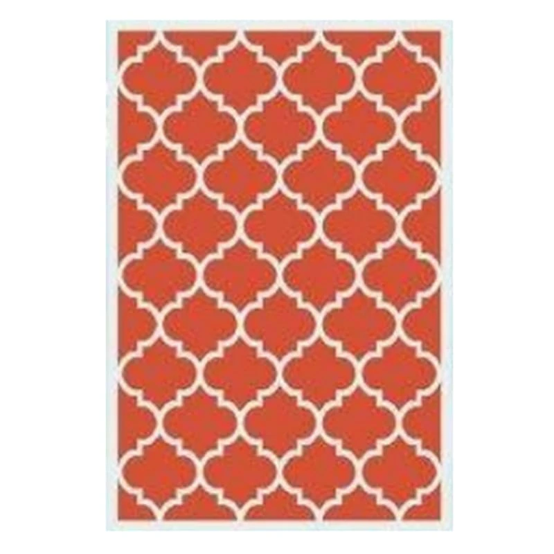 Orange Trellis Plastic Outdoor Area Rug, 6x9 1 Orange Trellis Plastic Outdoor Area Rug, 6x9