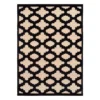Torino Black Trellis Area Rug, 5x7