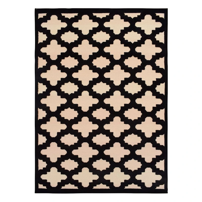 Torino Black Trellis Area Rug, 5x7 1 Torino Black Trellis Area Rug, 5x7