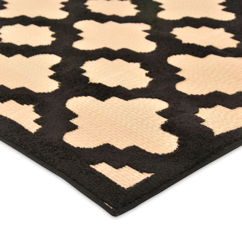 Torino Black Trellis Area Rug, 5x7 2 Torino Black Trellis Area Rug, 5x7 - Image 2