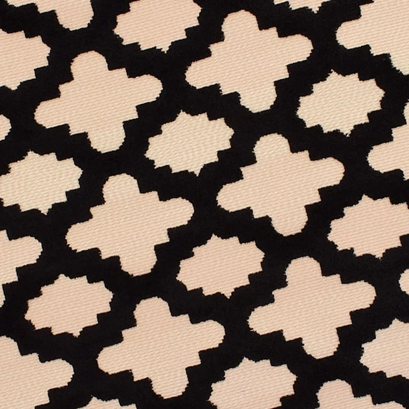 Torino Black Trellis Area Rug, 5x7 4 Torino Black Trellis Area Rug, 5x7 - Image 4