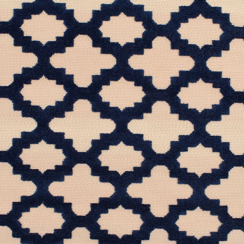 Torino Navy Blue Trellis Area Rug, 5x7 4 Torino Navy Blue Trellis Area Rug, 5x7 - Image 4
