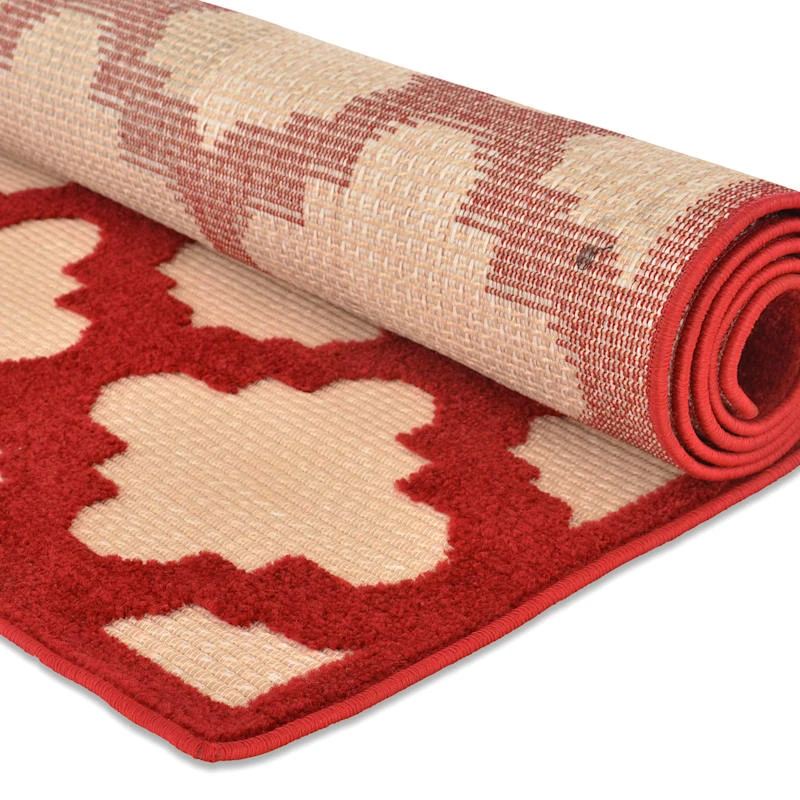 Torino Red Trellis Area Rug, 5x7 3 Torino Red Trellis Area Rug, 5x7 - Image 3