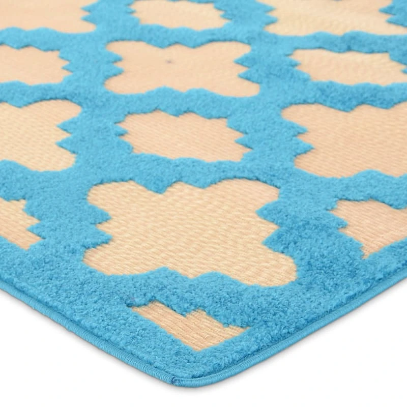 Torino Turquoise Trellis Area Rug, 5x7 2 Torino Turquoise Trellis Area Rug, 5x7 - Image 2