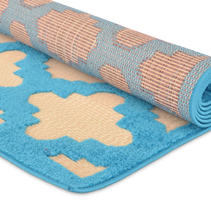 Torino Turquoise Trellis Area Rug, 5x7 3 Torino Turquoise Trellis Area Rug, 5x7 - Image 3