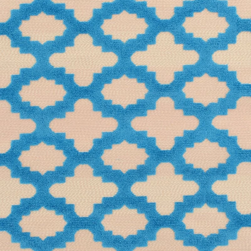 Torino Turquoise Trellis Area Rug, 5x7 4 Torino Turquoise Trellis Area Rug, 5x7 - Image 4