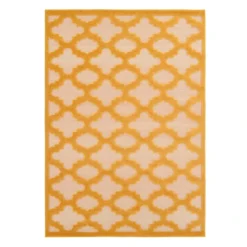 Torino Yellow Trellis Area Rug, 5x7